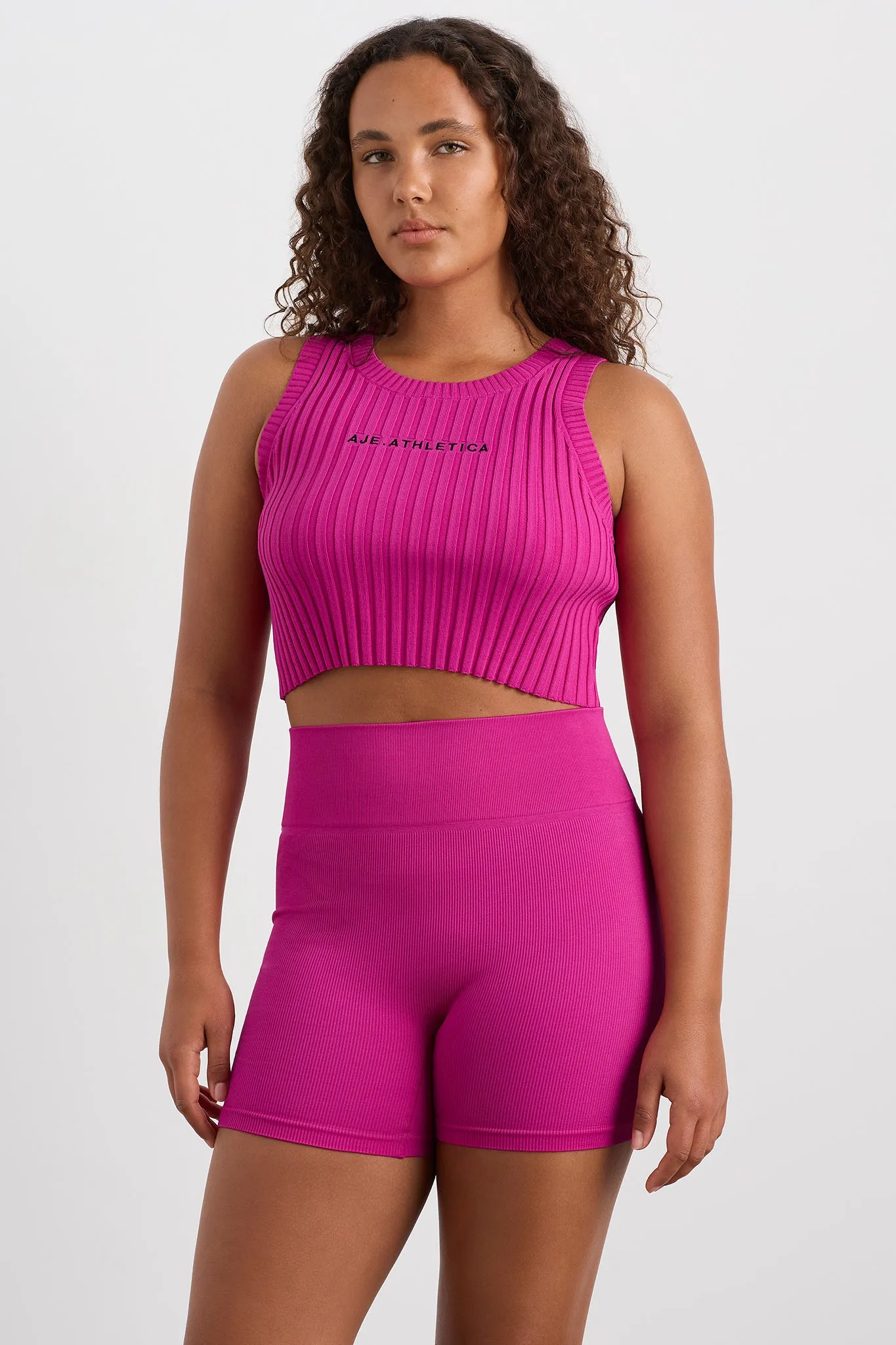 Cropped Knitted Logo Tank 135