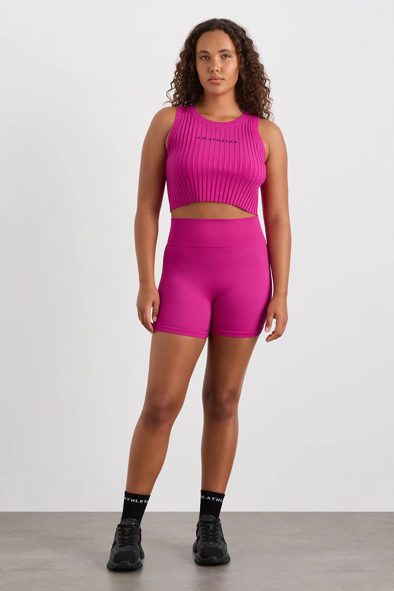 Cropped Knitted Logo Tank 135
