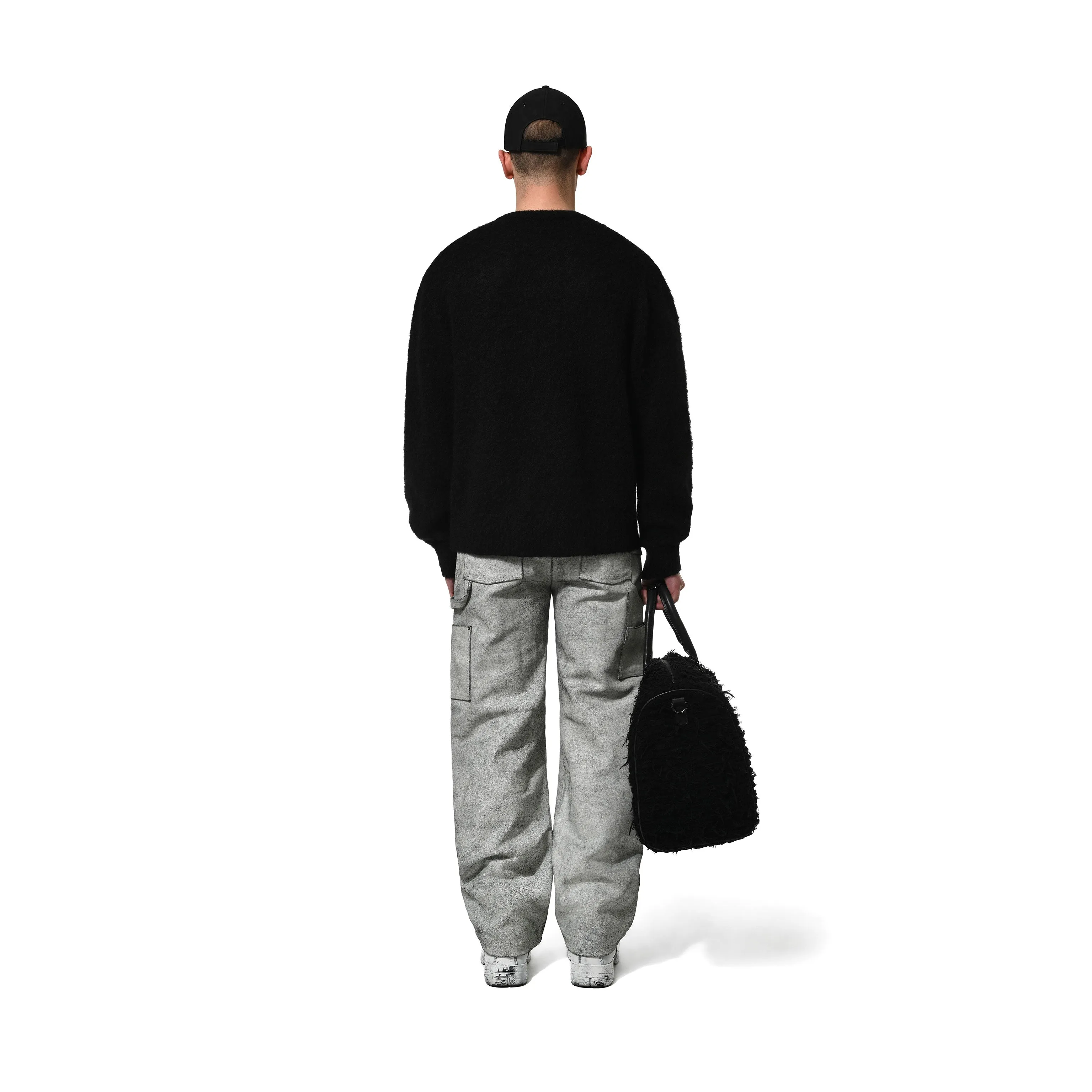 EES BRUSHED MOHAIR SWEATER - BLACK