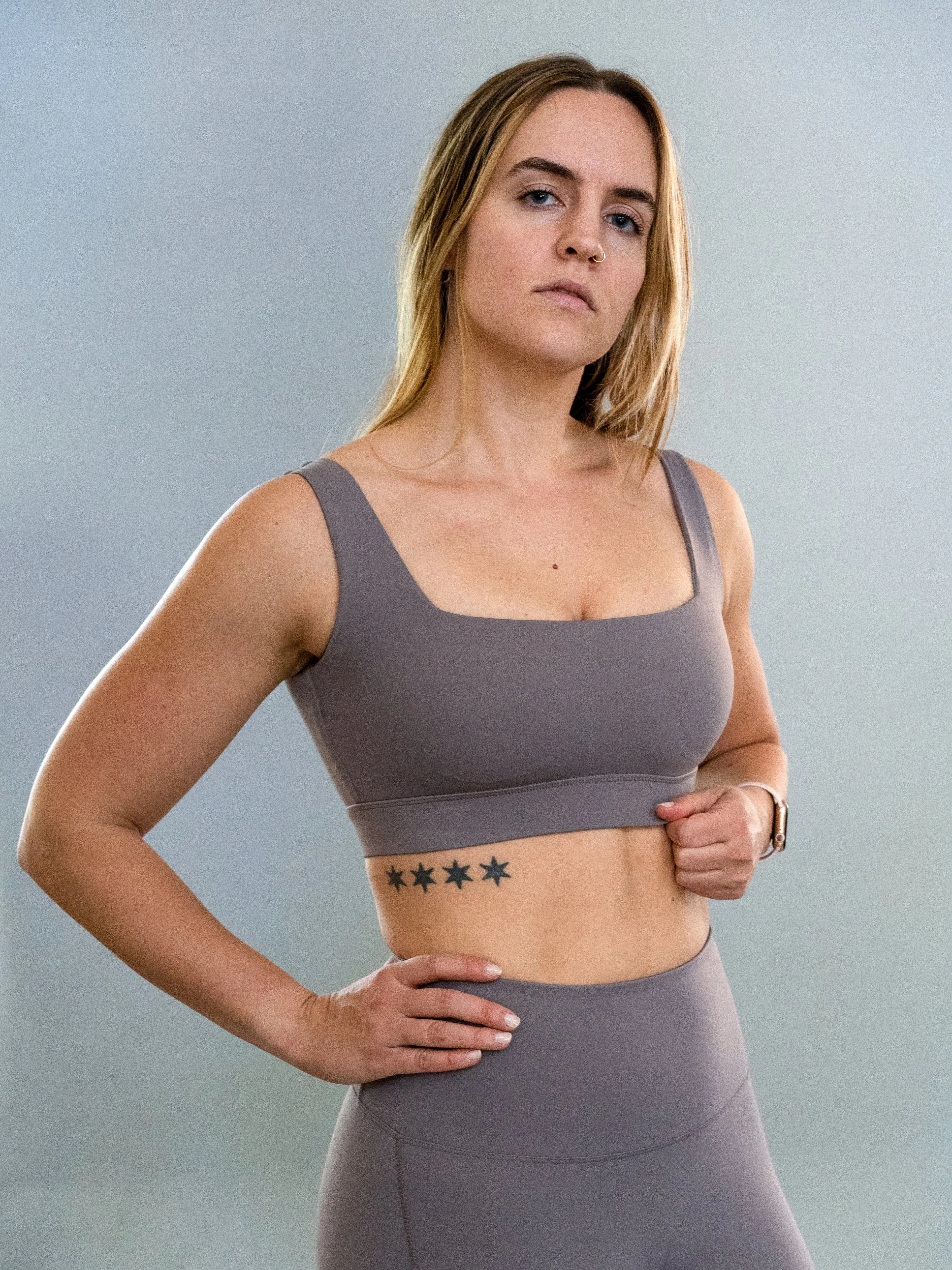 Georgia Bra Top - Light Gray