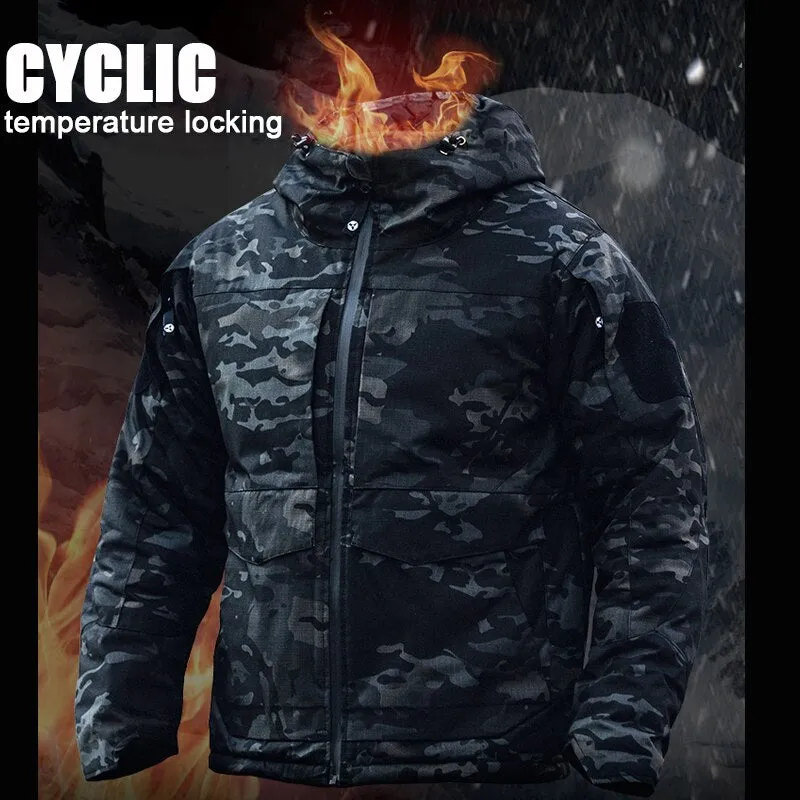 KIICEILING Polar Winter Warm Waterproof Windbreakers Military Tactical Hunting Camping