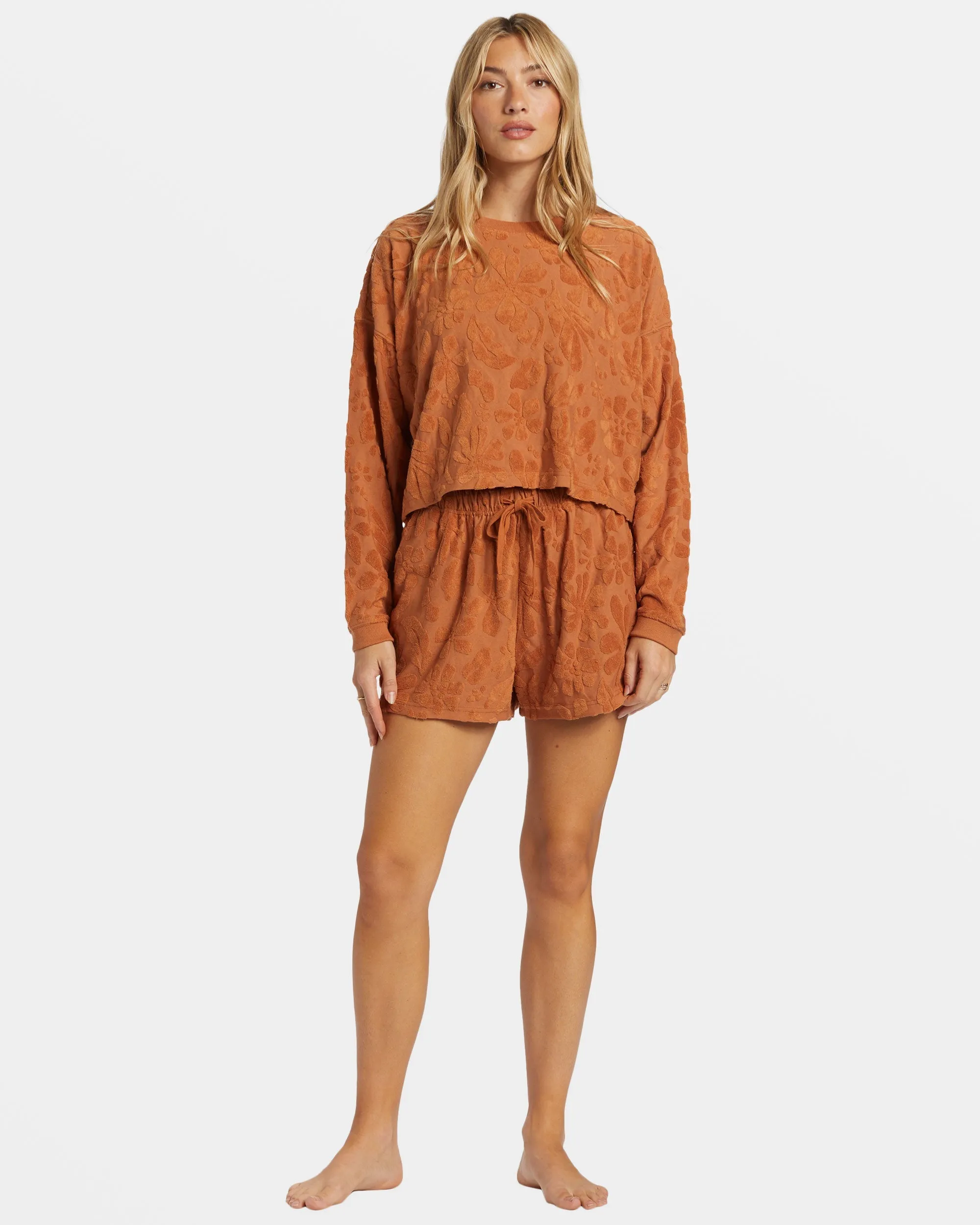 Loosen Up Crew Neck Sweatshirt - Toffee