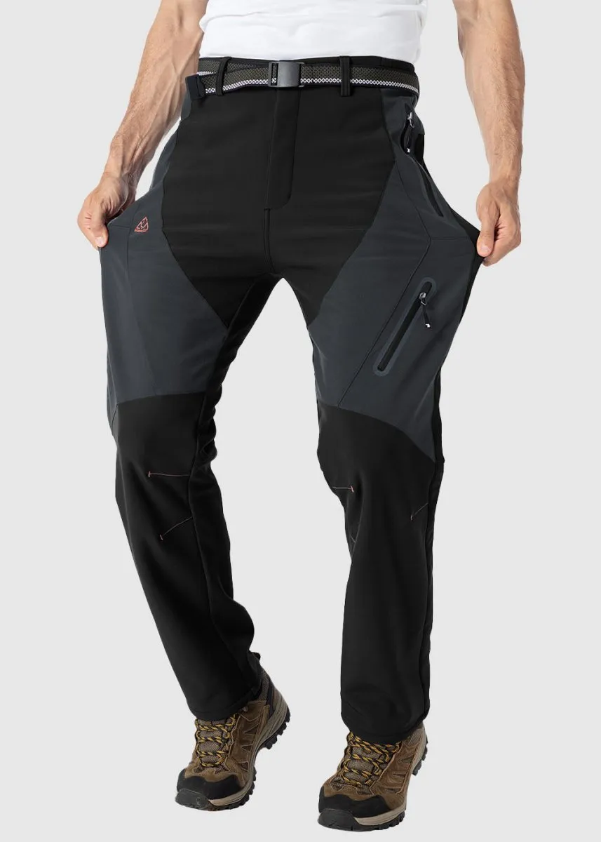 Men's Insulated Water Resistant Warm Fleece Lined Ski Pants