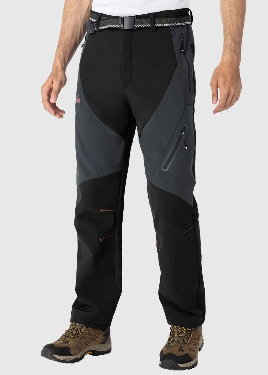 Men's Insulated Water Resistant Warm Fleece Lined Ski Pants