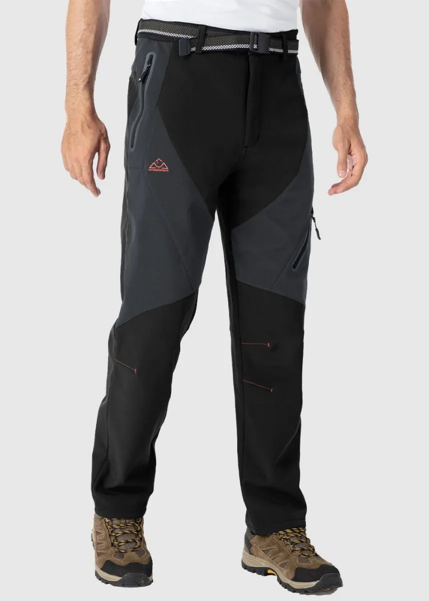 Men's Insulated Water Resistant Warm Fleece Lined Ski Pants