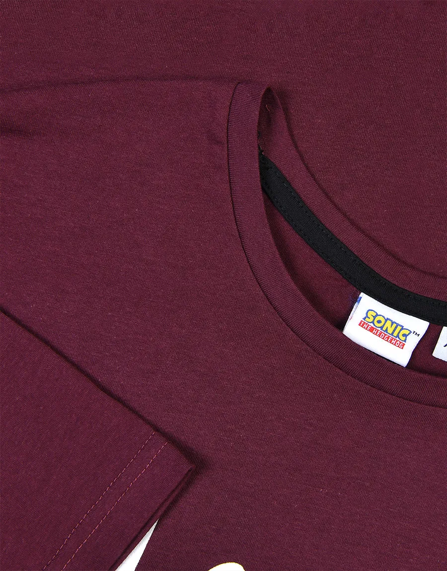 Men's Printed T-Shirt - Burgundy