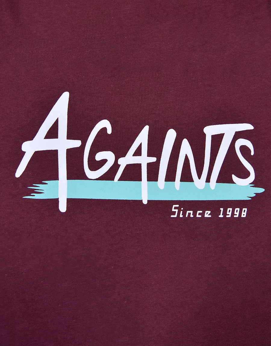 Men's Printed T-Shirt - Burgundy