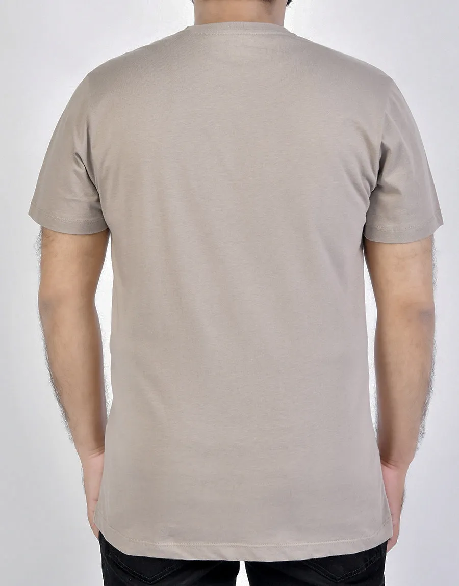 Men's Single Jersey WHATEVER Printed T.Shirt - BEIGE