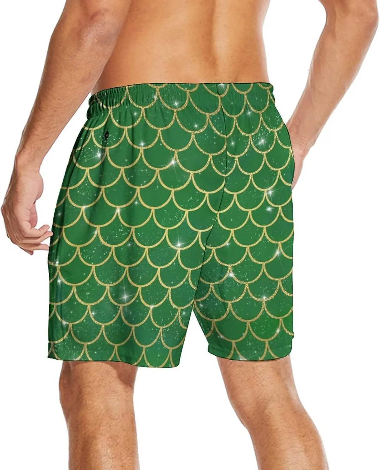 Men's Swim Trunks 7 Inch Inseam with Compression Liner Quick Dry Beach Shorts for Mens Board Shorts Swimwear