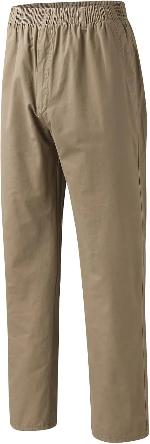 MIDOO Pants for Men Baggy Drawstring Chino Cargo Pants Lightweight Hiking Pants Outdoor Twill Track Jogging