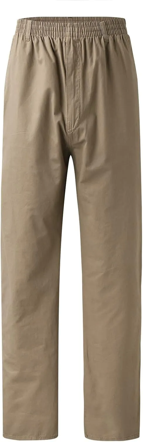 MIDOO Pants for Men Baggy Drawstring Chino Cargo Pants Lightweight Hiking Pants Outdoor Twill Track Jogging