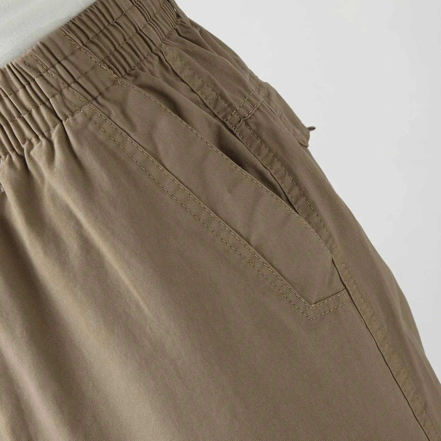 MIDOO Pants for Men Baggy Drawstring Chino Cargo Pants Lightweight Hiking Pants Outdoor Twill Track Jogging