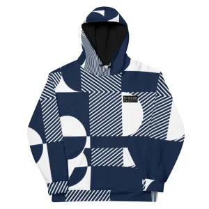 'Navy Geometrics' unisex hoodie