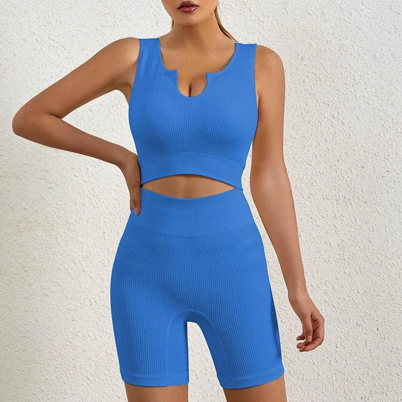Neckline Sports Bra Set  Comfort and Style for Every Workout