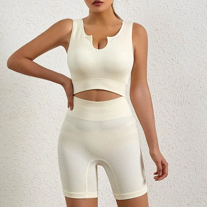 Neckline Sports Bra Set  Comfort and Style for Every Workout