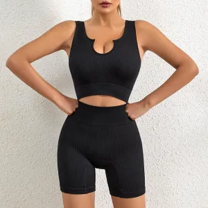 Neckline Sports Bra Set  Comfort and Style for Every Workout