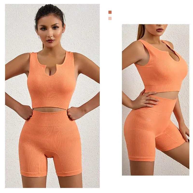 Neckline Sports Bra Set  Comfort and Style for Every Workout