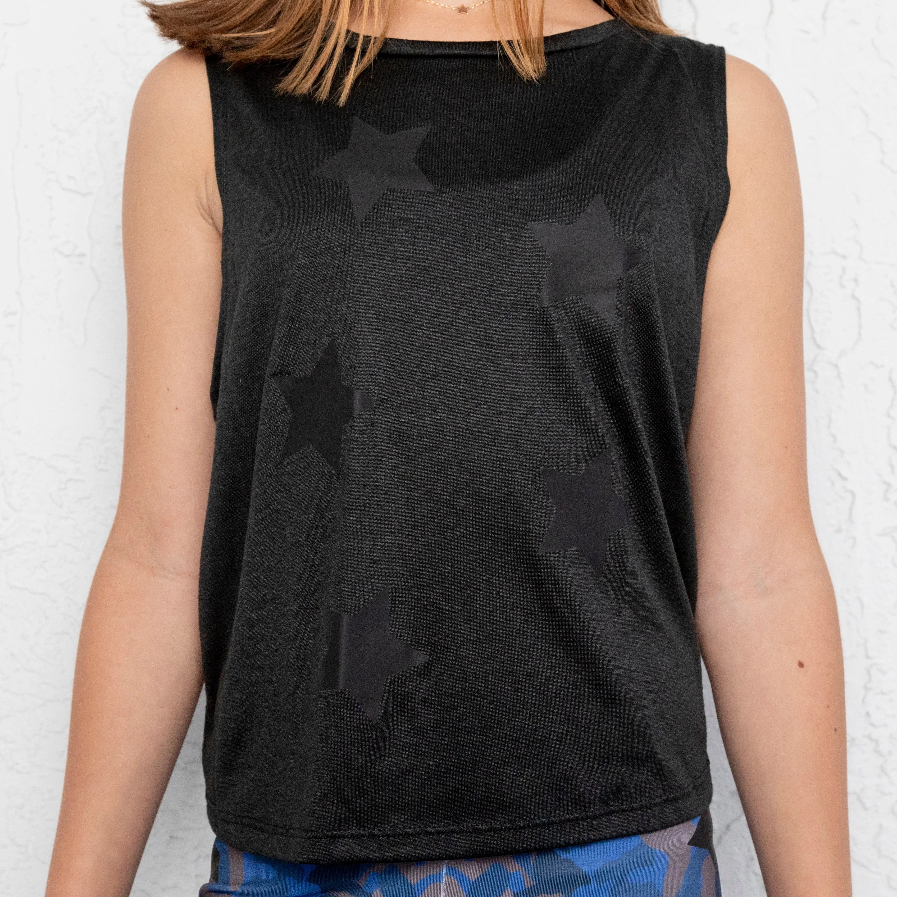 Stars Black Black Tank