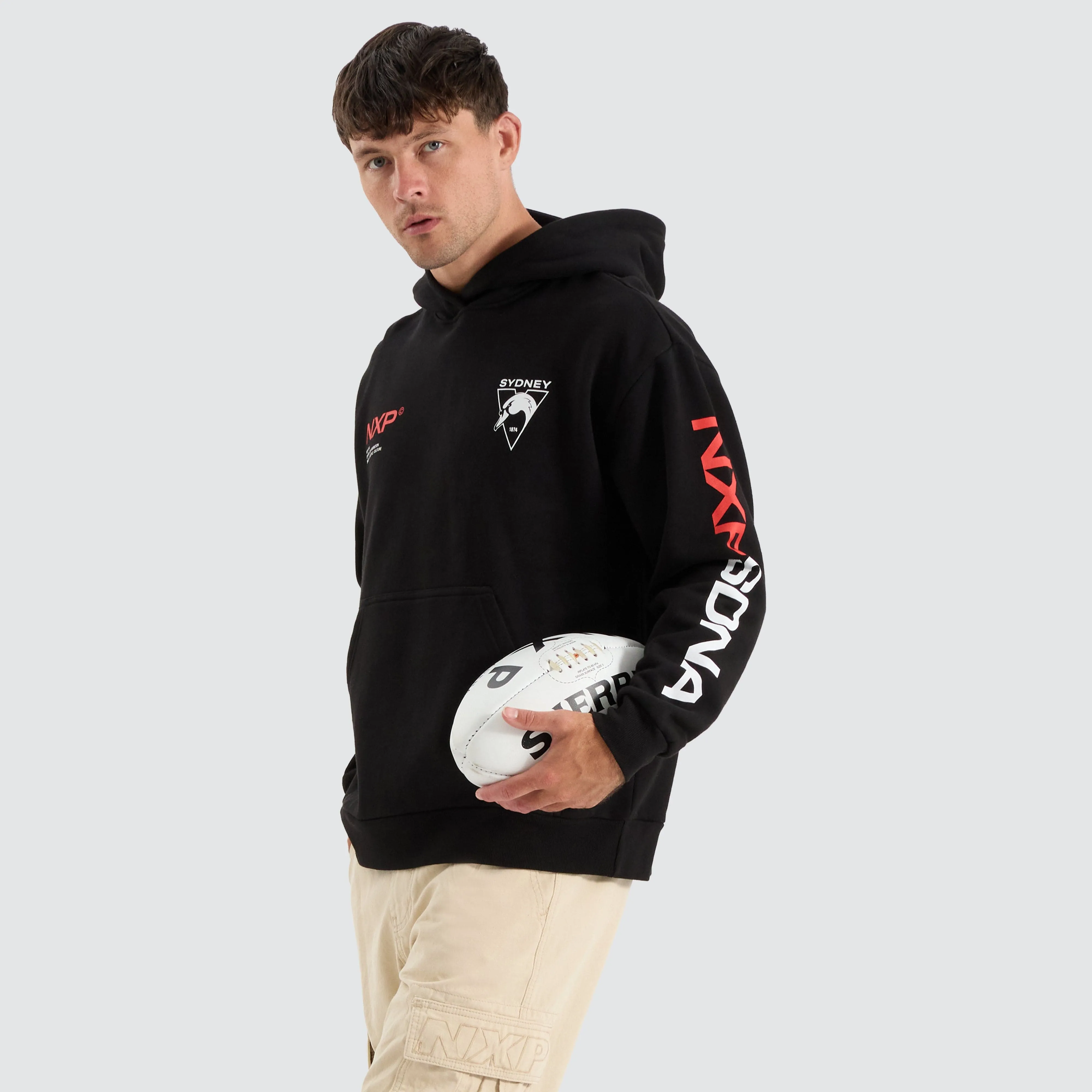 Sydney Swans AFL Relaxed Hoodie Jet Black
