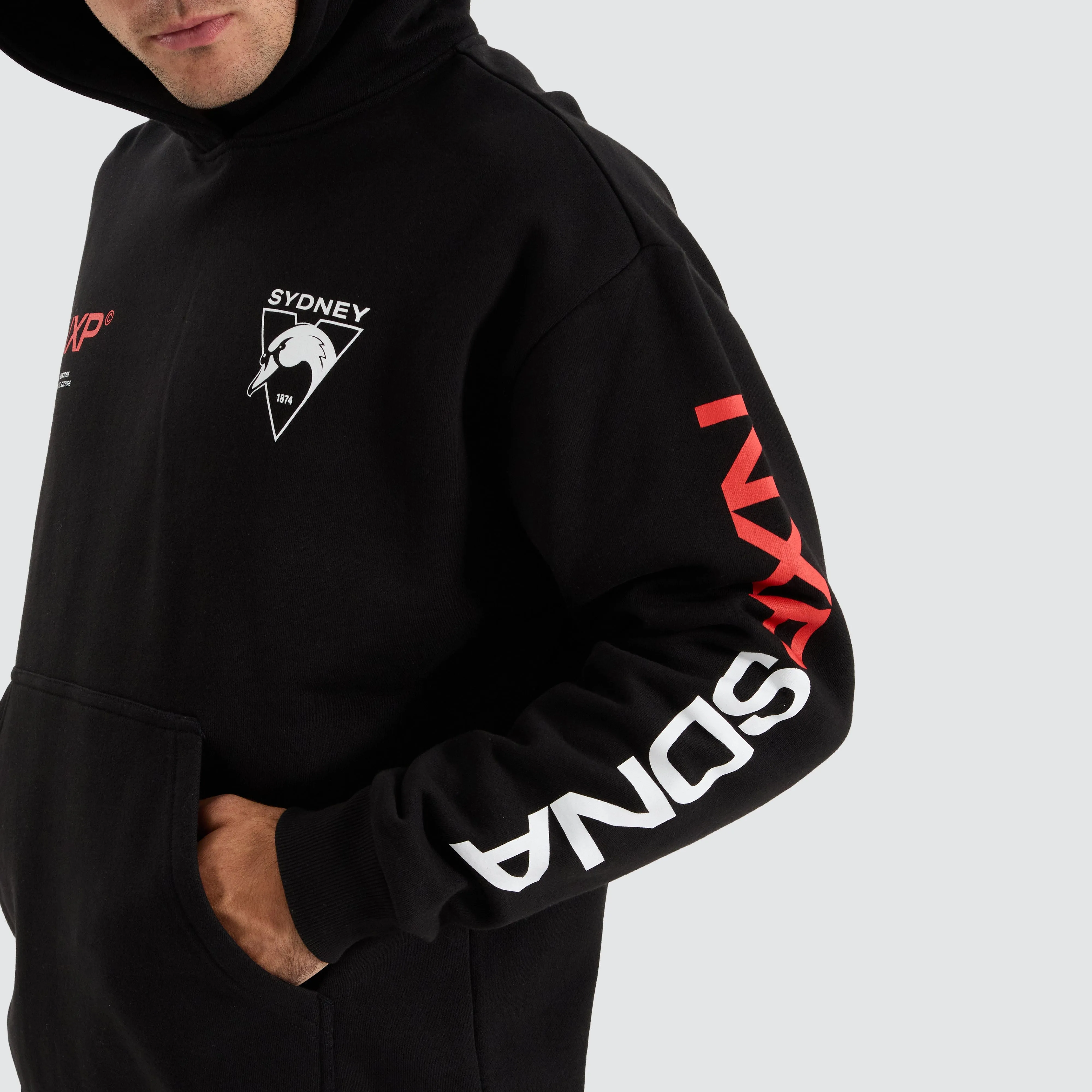 Sydney Swans AFL Relaxed Hoodie Jet Black