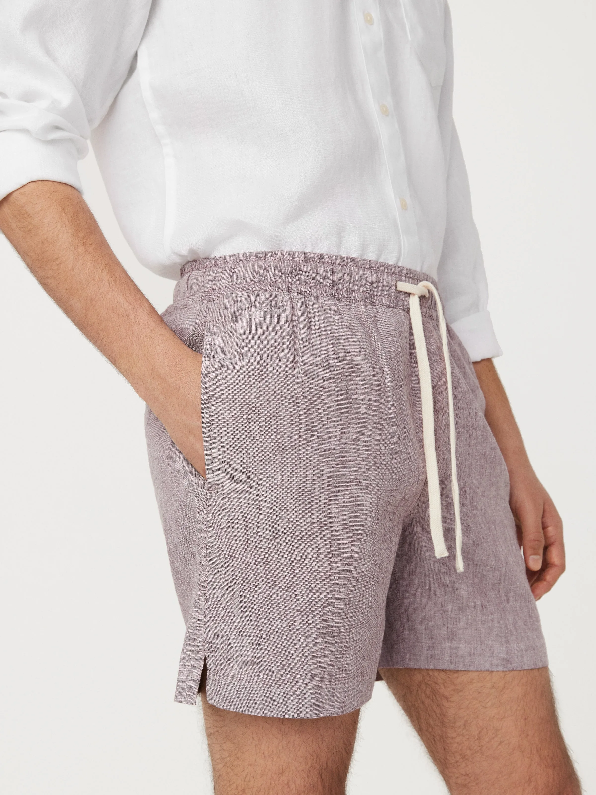 The Owen Linen Short in Twilight Mauve