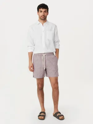 The Owen Linen Short in Twilight Mauve