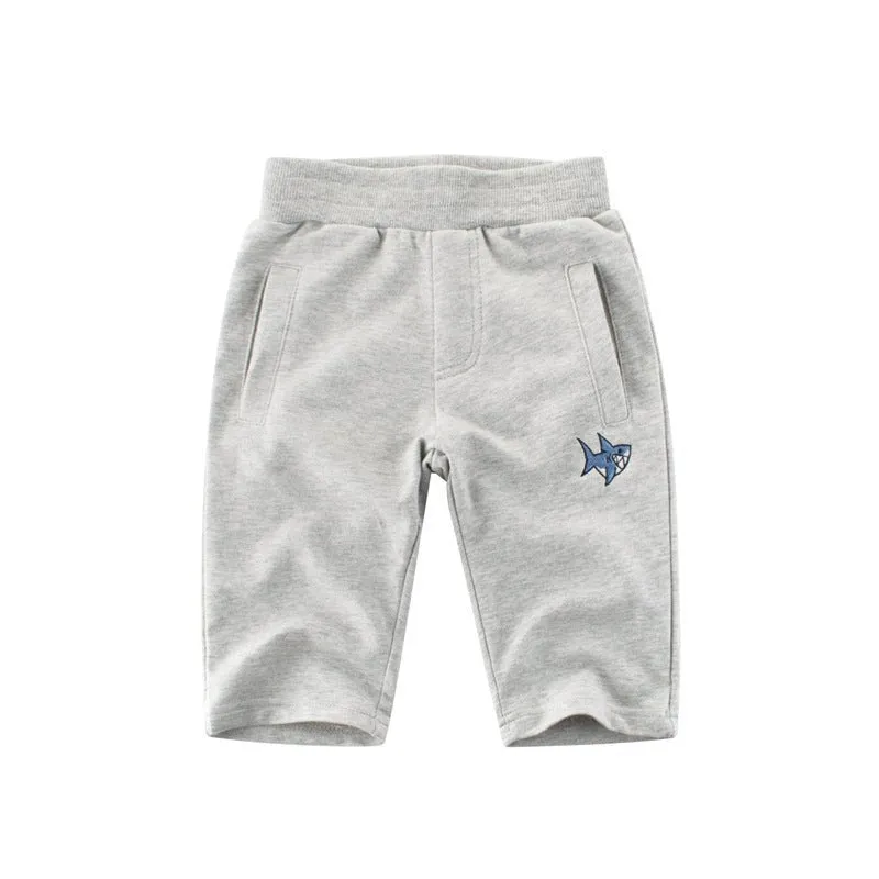 Toddler/Kid Shark Embroidery Casual Shorts (2 colors)