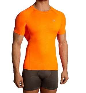 High Visibility Orange VaporActive Compression Shirt for Enhanced Performance