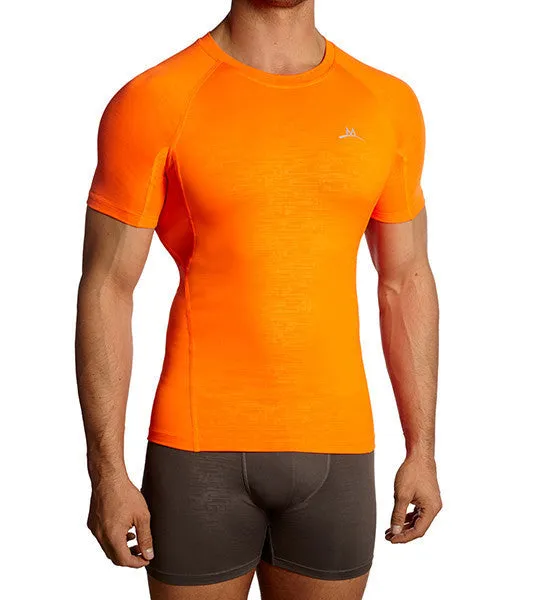 High Visibility Orange VaporActive Compression Shirt for Enhanced Performance