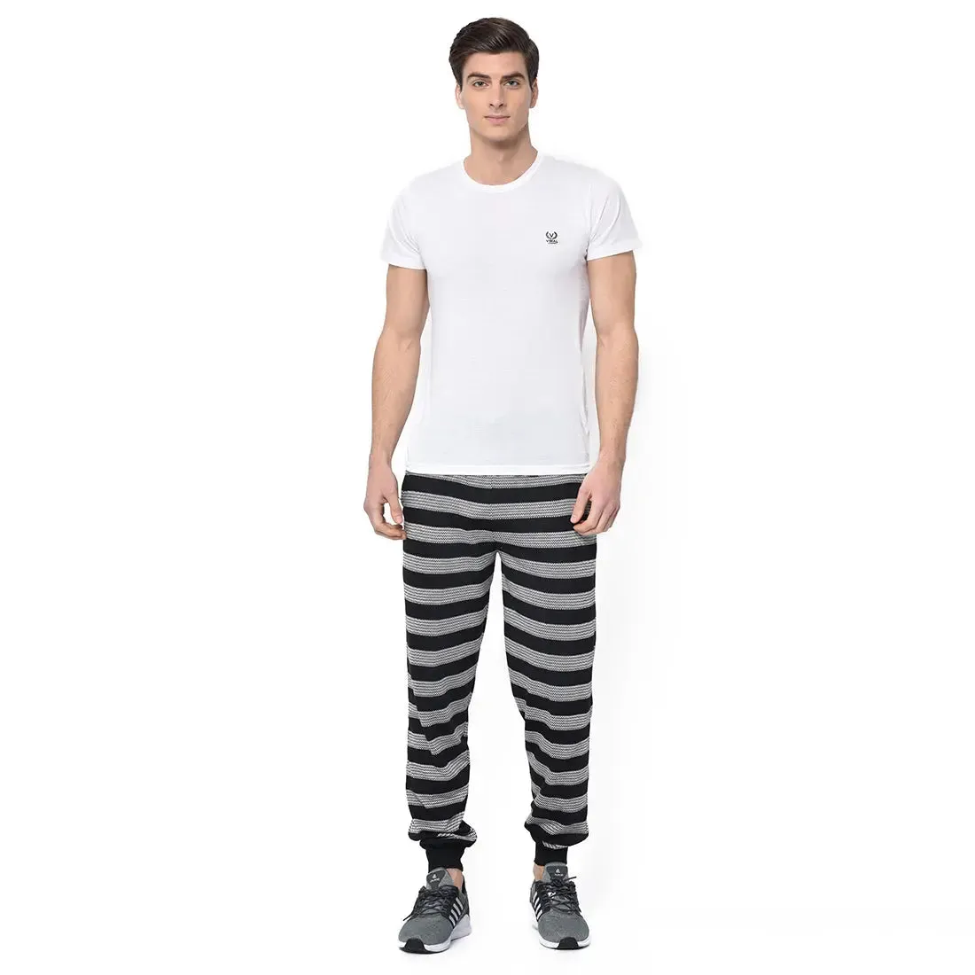 Vimal Jonney Black Cotton Trackpant For Men's