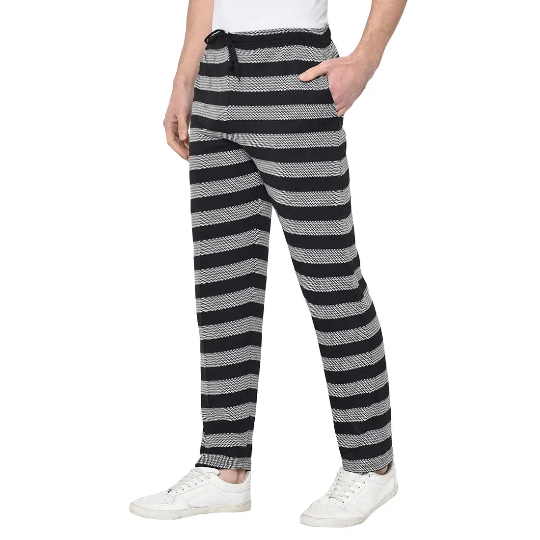 Vimal Jonney Black Cotton Trackpant For Men's