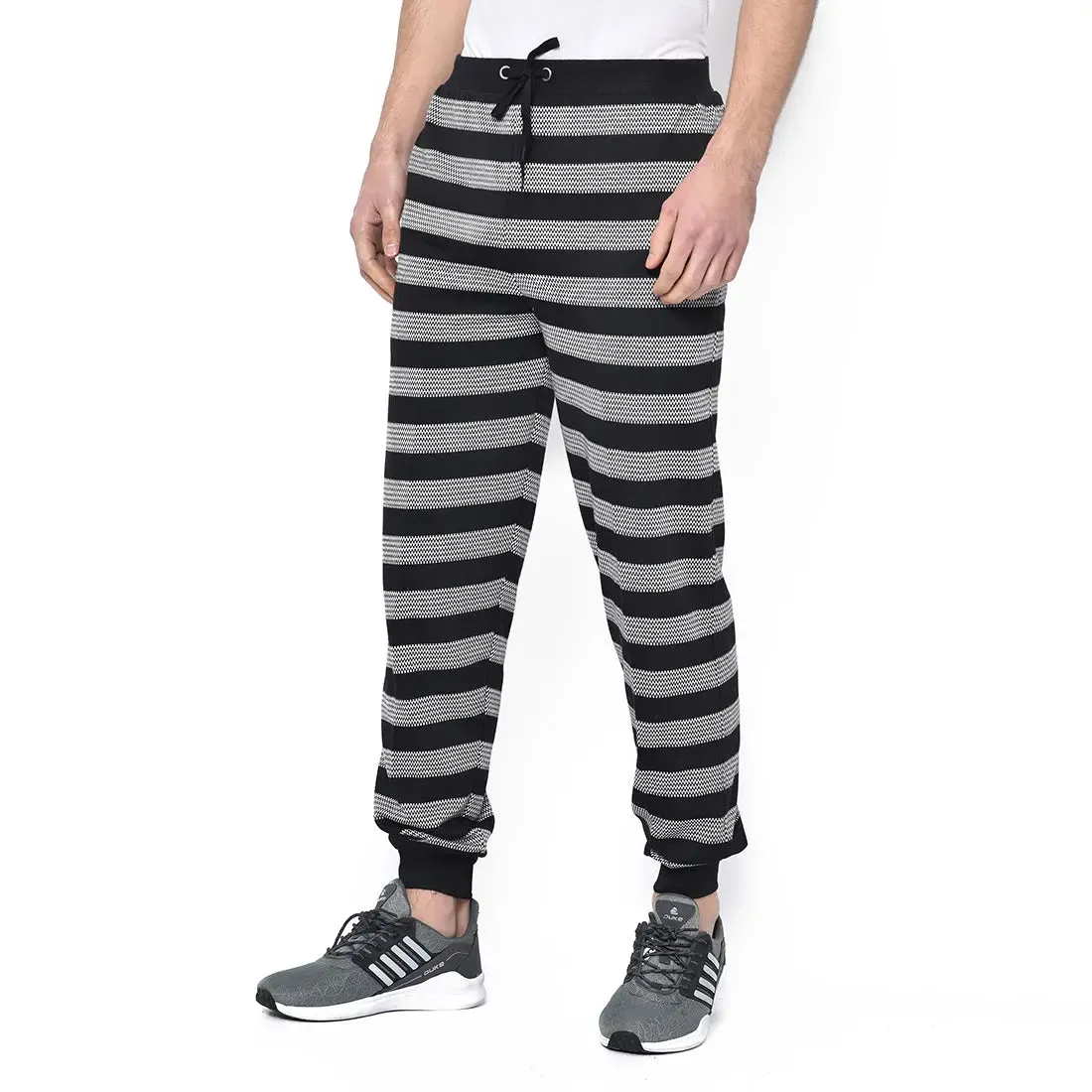 Vimal Jonney Black Cotton Trackpant For Men's