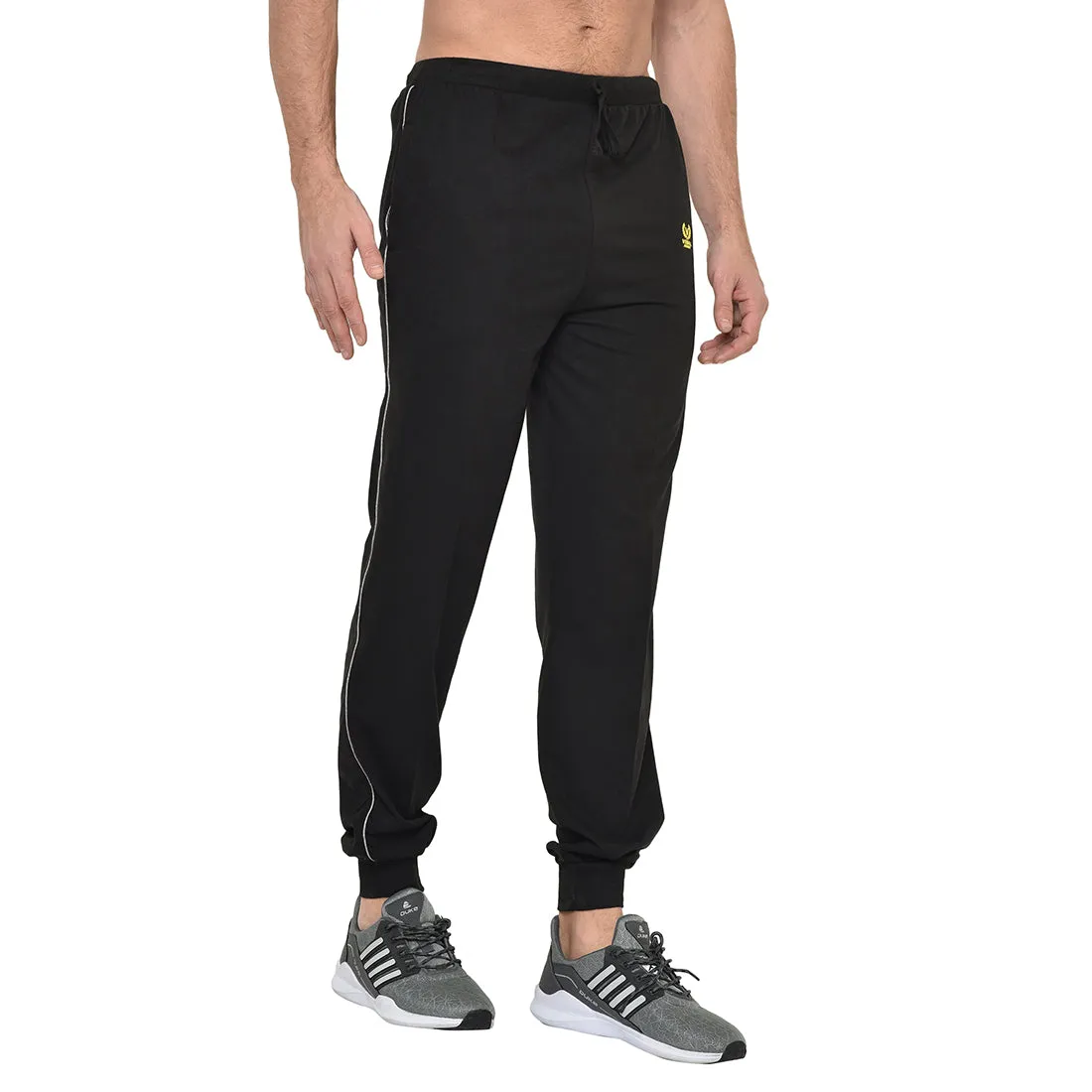 Vimal Jonney Black Cotton Trackpant For Men's