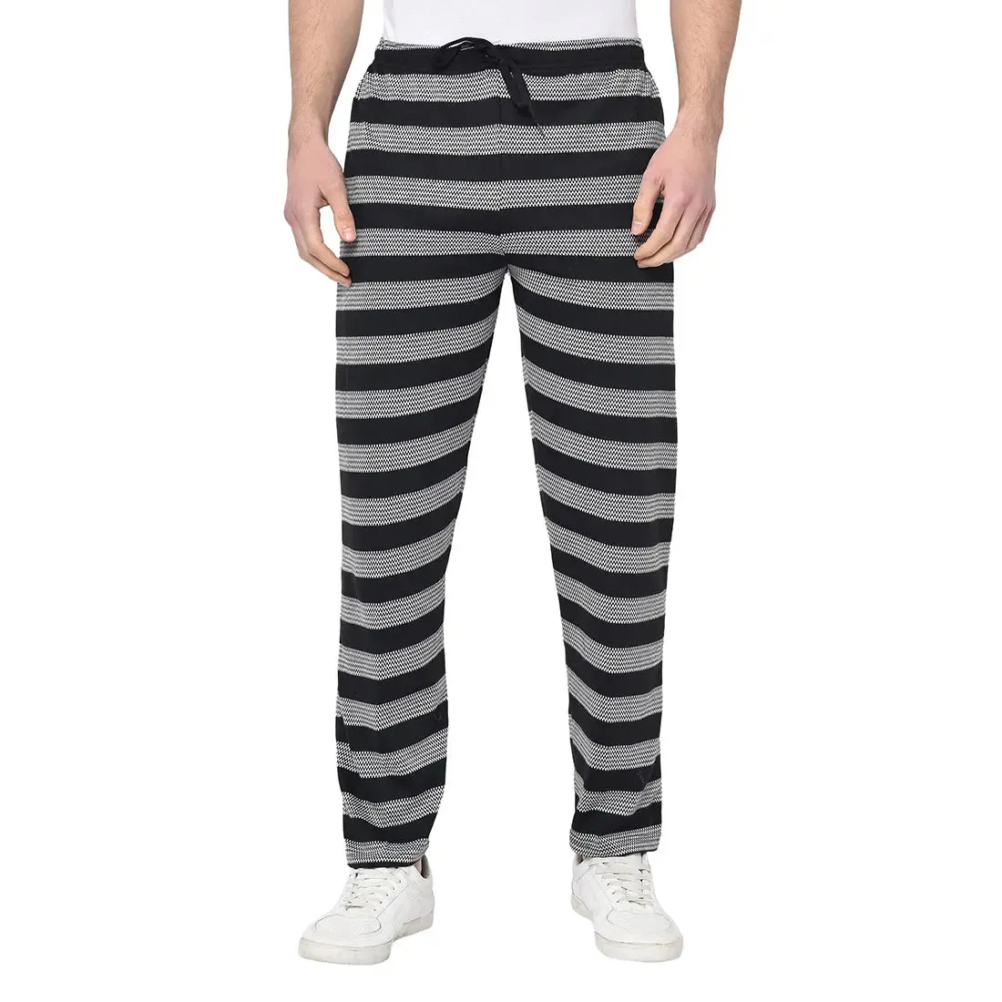 Vimal Jonney Black Cotton Trackpant For Men's