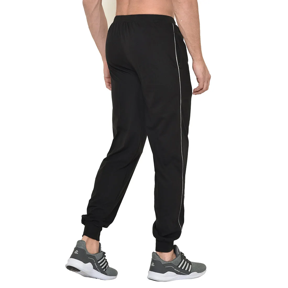 Vimal Jonney Black Cotton Trackpant For Men's