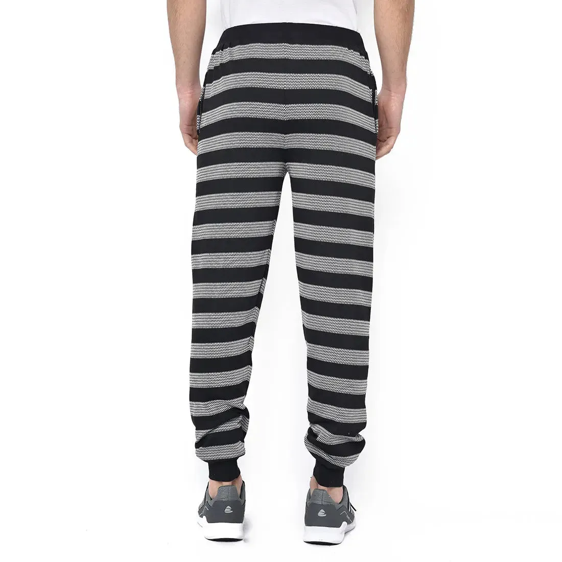 Vimal Jonney Black Cotton Trackpant For Men's