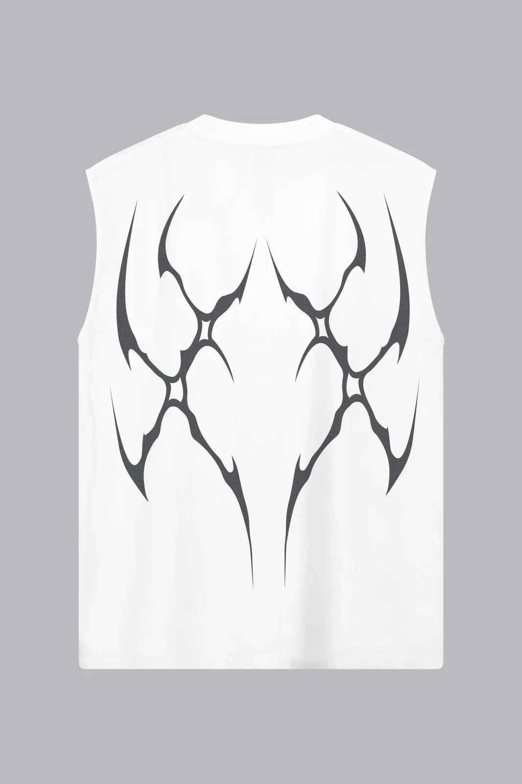 V_LYFE220 GRAPHIC SLEEVELESS T-SHIRT - Optic White