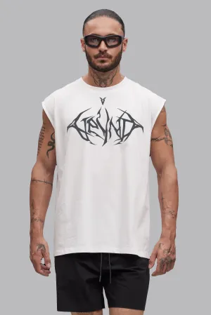 V_LYFE220 GRAPHIC SLEEVELESS T-SHIRT - Optic White